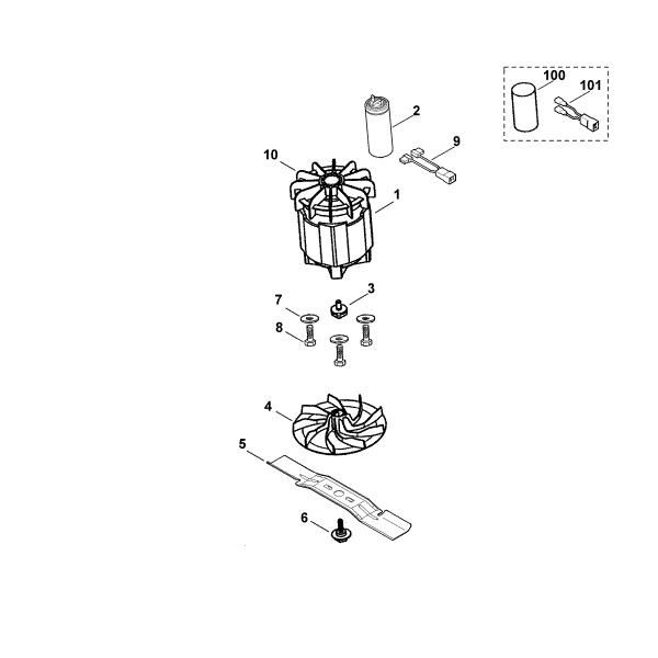 Imagen de C - Motor, cuchilla ME 360