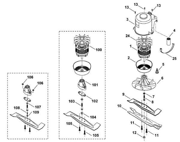 Imagen de D - Motor, cuchilla ME 400