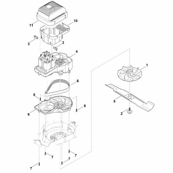 Imagen de D - Motor, cuchilla ME 443.1 C