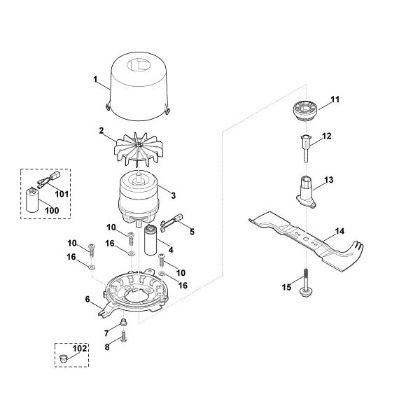 Imagen de F - Motor, cuchilla ME 545.0 V