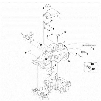 Imagen de B - Parte superior de carcasa MI 422.1 PC