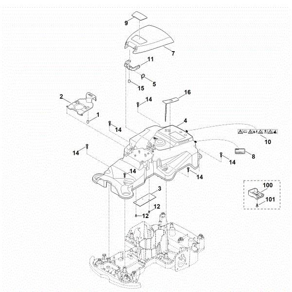 Imagen de B - Parte superior de carcasa MI 422.1 PC