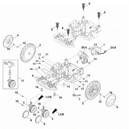 Imagen de C - Parte inferior carcasa, chasis MI 422.1 PC