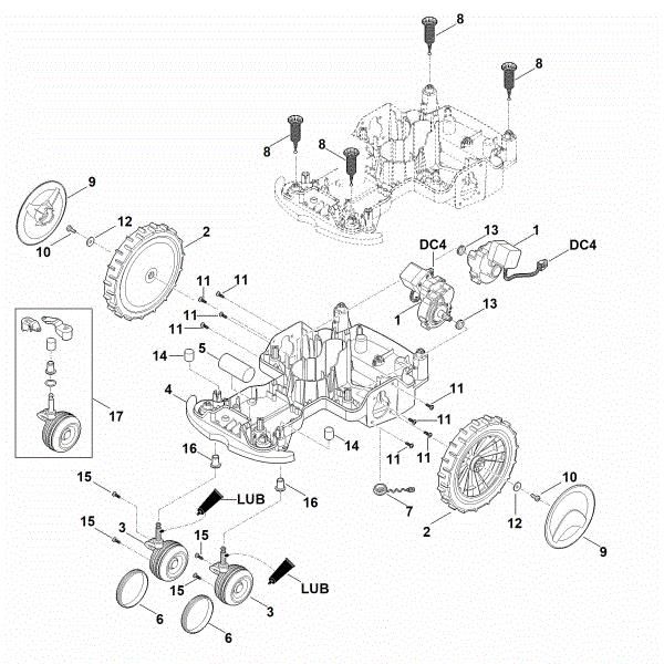 Imagen de C - Parte inferior carcasa, chasis MI 422.1 PC