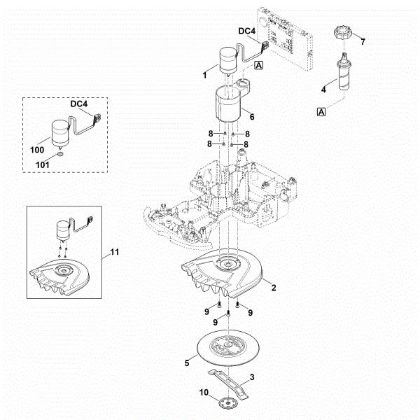 Imagen de D - Equipo de corte, ajuste de altura MI 422.1 PC