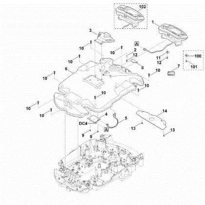 Imagen de B - Parte superior de carcasa MI 632.0