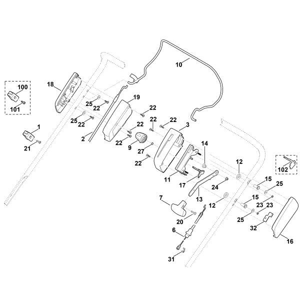 Imagen de A - Parte superior de manillar LB 540.1