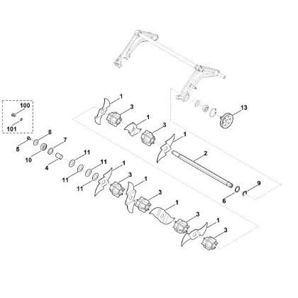 Imagen de F - Unidad de escarificador LB 540.1