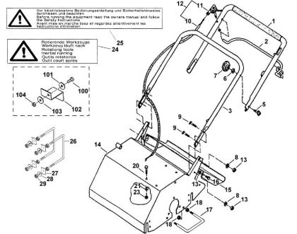 Imagen de A - Manillar, carcasa RL 455 B