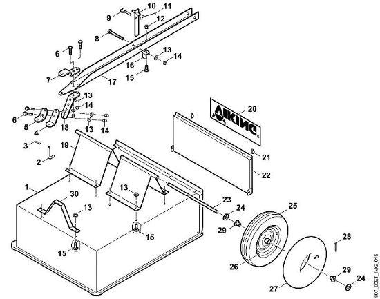 Accesorios PICK UP 250 A - Remolque con volquete de la marca Viking