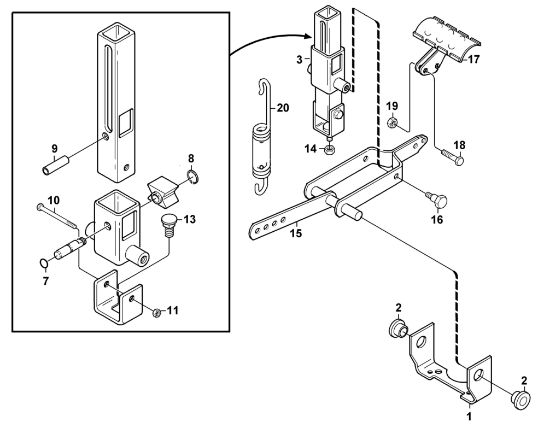 Imagen de D - Mecanismo de elevacián MF 880