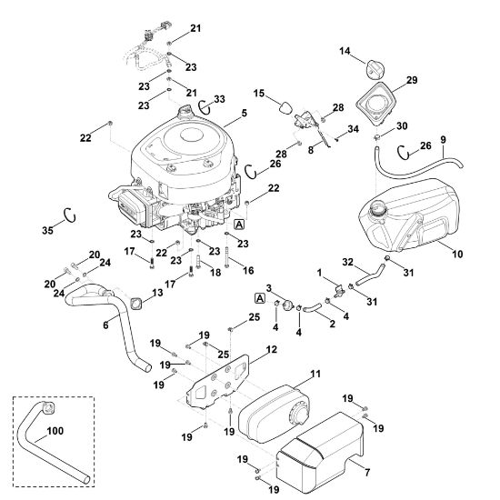 Imagen de G - Motor, depásito MR 4082.0