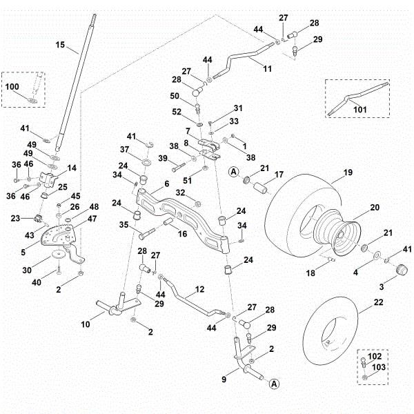 Imagen de F - Direccián, rueda delantera MT 6112.0 C
