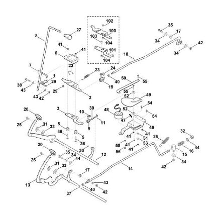Imagen de K - Frenos, palanca de mando, programador de velocidad MT 6127.0 KL