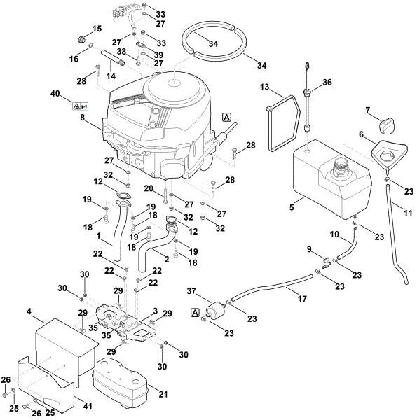 Imagen de H - Motor, depásito MT 6127.1 ZL