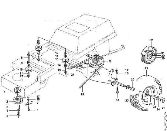 MT MT 640 (1997) D - Accionamiento por correa, ruedas traseras de la marca Viking