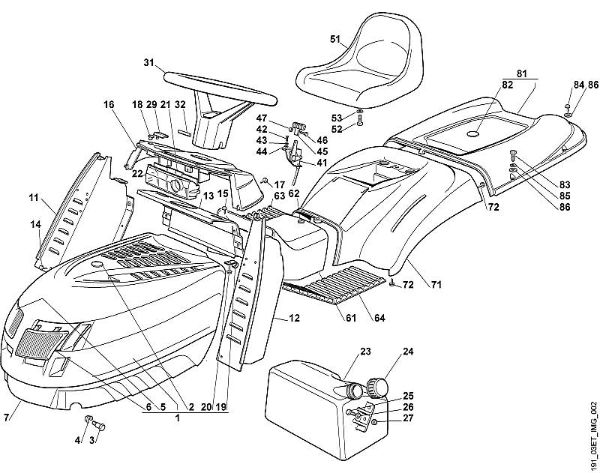 MT MT 740 B - Carrocerí­a, asiento de la marca Viking