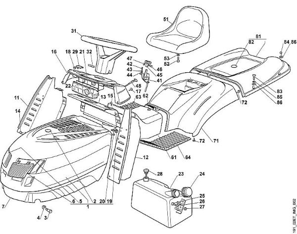 MT MT 790 B - Carrocerí­a, asiento de la marca Viking
