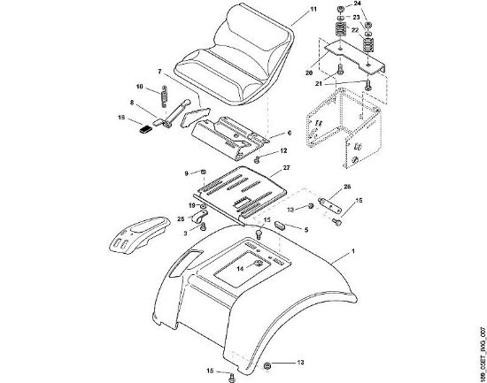 MT MT 830 G - Asiento de la marca Viking