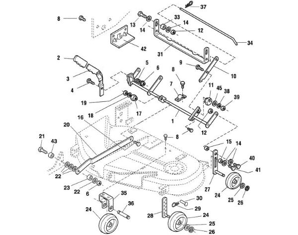 Imagen de M - 38'' - Sistema de elevacián del equipo de corte MT 830