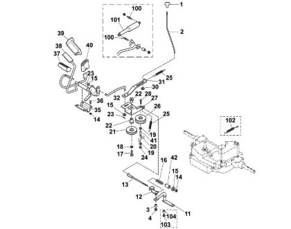 Imagen de E - Freno y palanca de mando MT 835