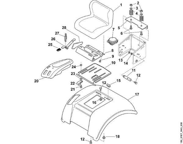 MT MT 835 H - Asiento de la marca Viking