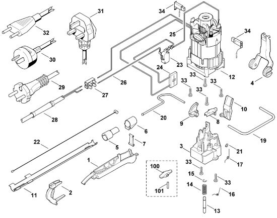 Imagen de C - Motor eláctrico, sistema de conmutacián HE 615