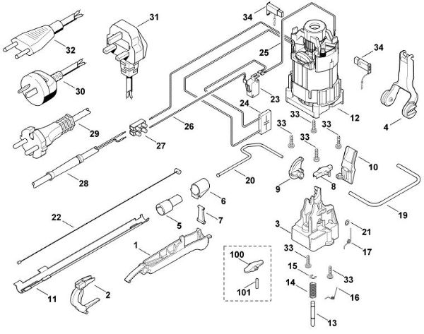 Imagen de C - Motor eláctrico, sistema de conmutacián HE 615