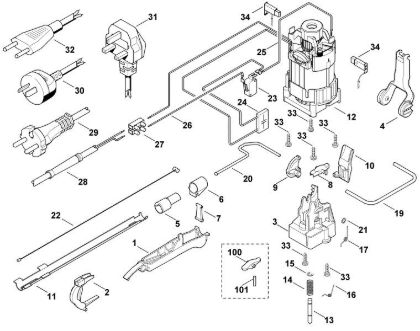 Imagen de C - Motor eláctrico, sistema de conmutacián HE 715