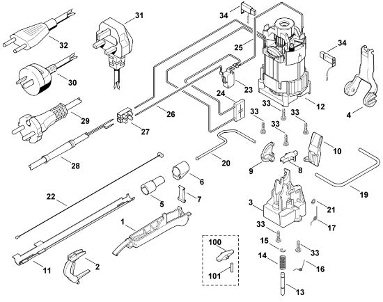 Imagen de C - Motor eláctrico, sistema de conmutacián HE 815