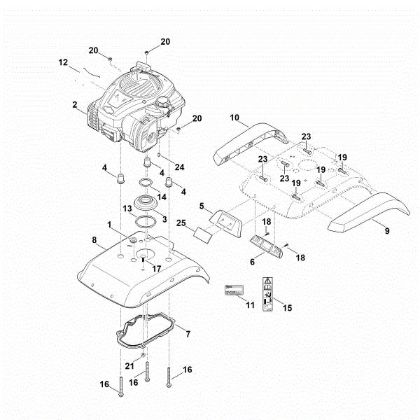 Imagen de C - Cubierta del motor HB 445.2