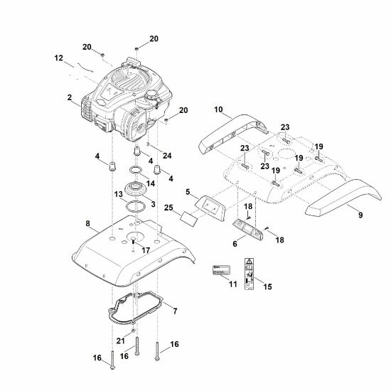 Imagen de C - Cubierta del motor HB 445.2 R