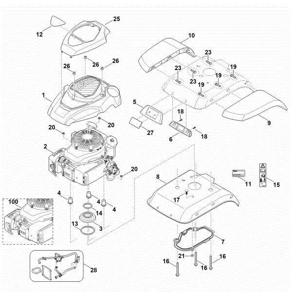 Imagen de C - Cubierta del motor HB 560.1