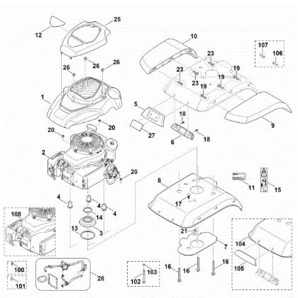 Imagen de C - Cubierta del motor HB 585.0