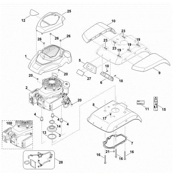 Imagen de C - Cubierta del motor HB 585.1