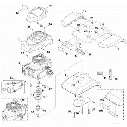 Imagen de C - Cubierta del motor HB 685.0