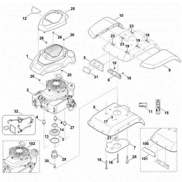 Imagen de C - Cubierta del motor HB 685.0