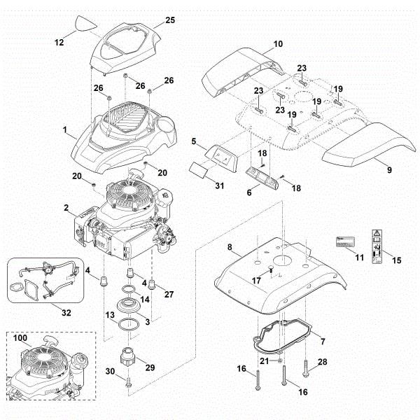 Imagen de C - Cubierta del motor HB 685.1