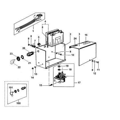 Imagen de G - Caja de la baterà­a AB 4099 SE