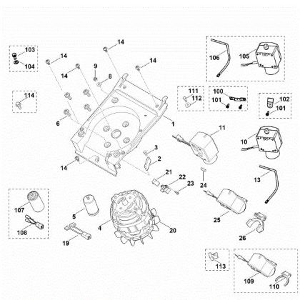 Imagen de C - Motor, interruptor GE 101