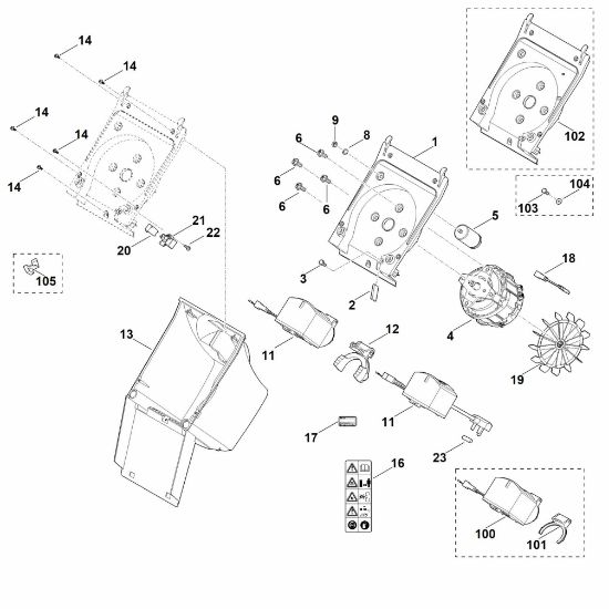 Imagen de B - Carcasa, Motor eláctrico GE 105.1