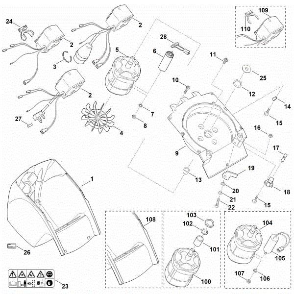 Imagen de B - Carcasa, Motor eláctrico GE 250