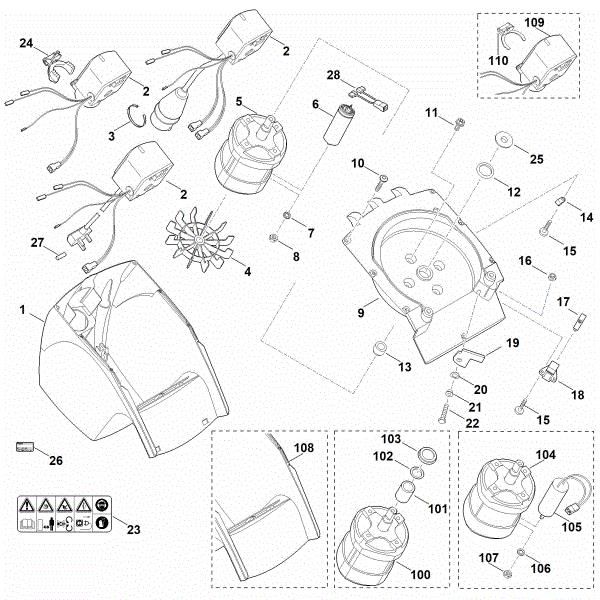 Imagen de B - Carcasa, Motor eláctrico GE 250 S