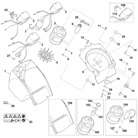 Imagen de B - Carcasa, Motor eláctrico GE 260 S