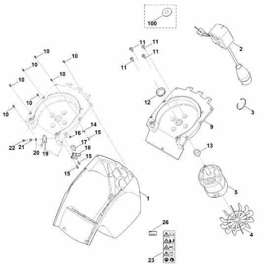 Imagen de B - Carcasa, Motor eláctrico GE 260.1