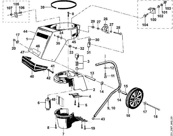 GE GE 320 A - Carcasa de la marca Viking