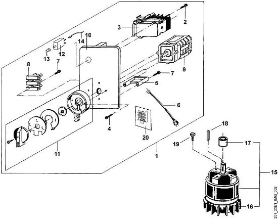 GE GE 335 B - Motor, interruptor de la marca Viking