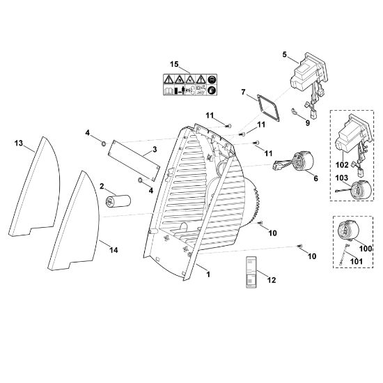 Imagen de B - Carcasa, conmutador GE 35.2 L