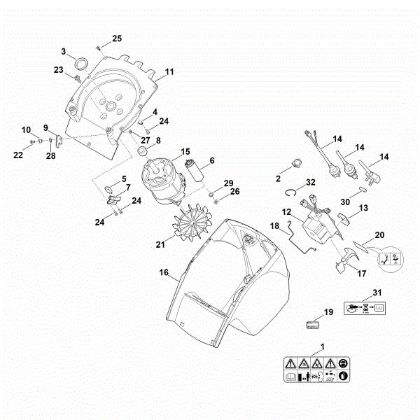 Imagen de C - Carcasa, Motor eláctrico GE 355.1