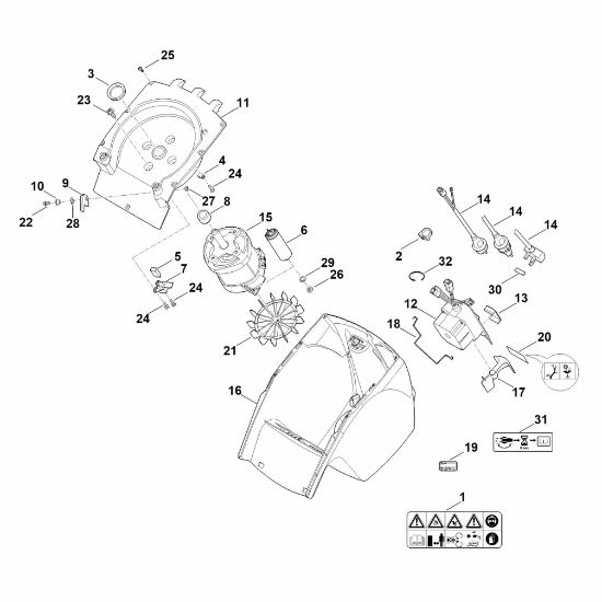 Imagen de C - Carcasa, Motor eláctrico GE 355.1